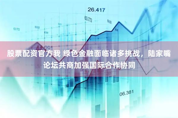 股票配资官方我 绿色金融面临诸多挑战，陆家嘴论坛共商加强国际合作协同
